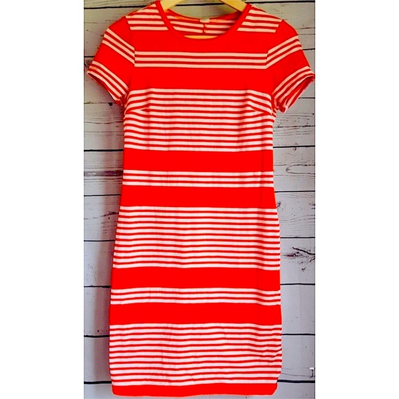 Old Navy Orange & White Stripe Cotton Dress - Picture 1 of 5
